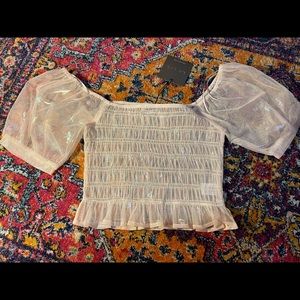 Off the shoulder butterfly top